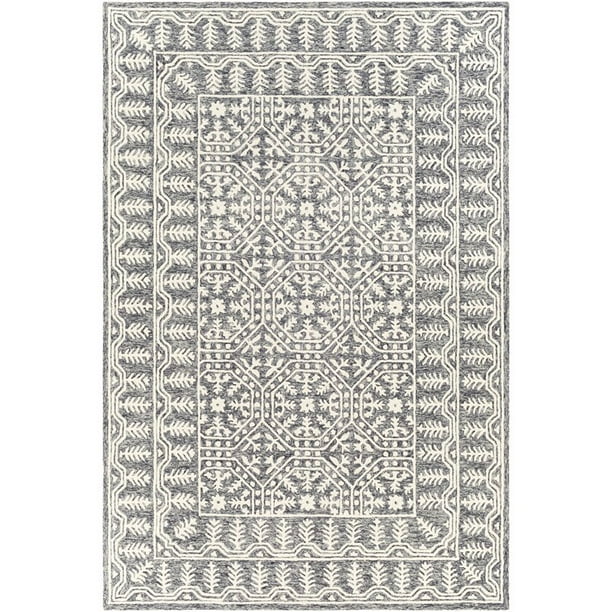 Melrose Rug 4 ft by 6-feet Black Satin Melrose Rug 4 ft by 6-feet Black Satin